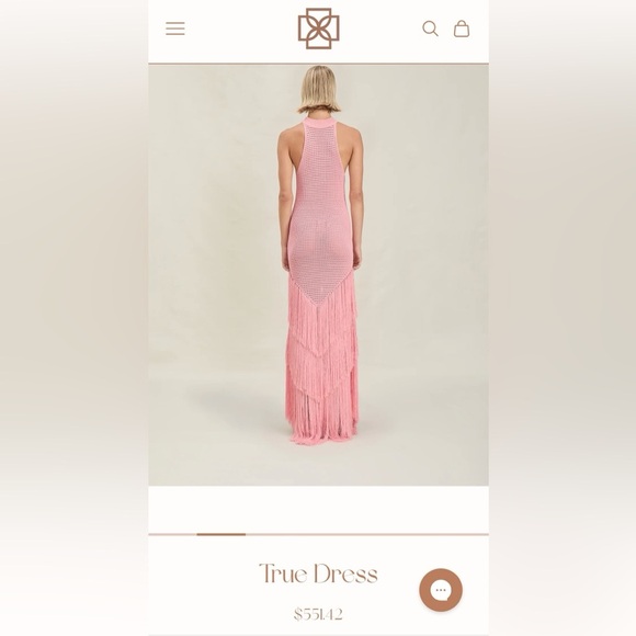 NWT Size M - Devon Windsor True Fringe Dress (Color Peach) NWT US$ 390 - Picture 4 of 13